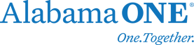 Alabama ONE Logo R - Blue with Tagline