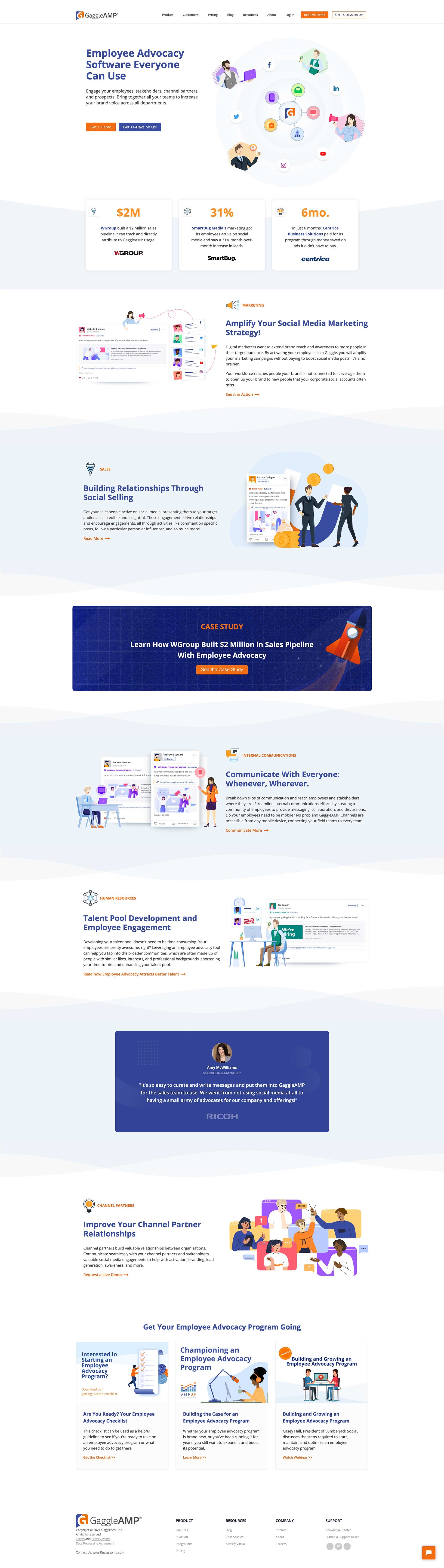 gaggleamp-inaction-page-screenshot