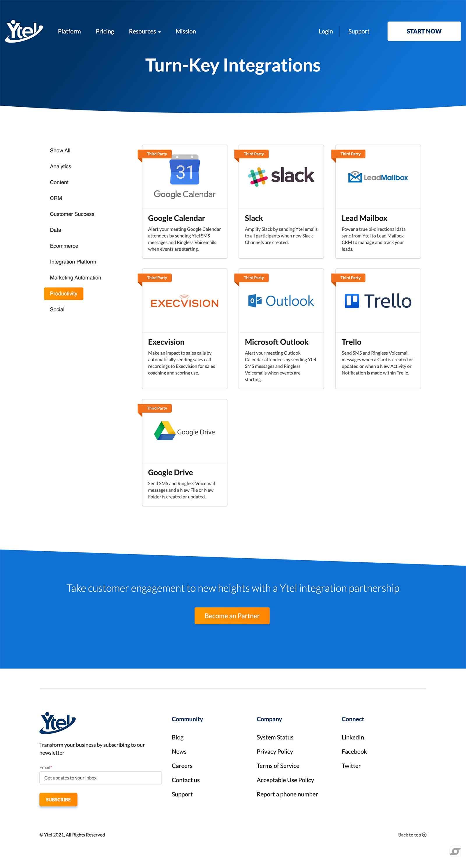 ytel-integrationspage-screenshot