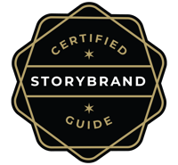 Certified StoryBrand Guide badge showcasing expertise in website marketing and storybrand messaging