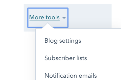 Blog settings function in HubSpot